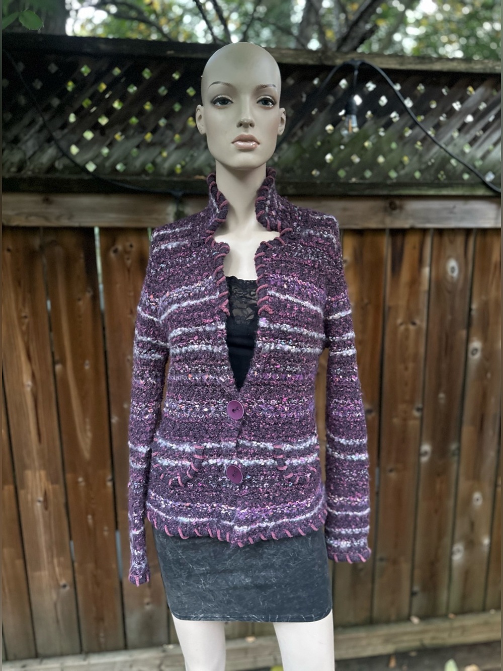 Vintage Faerie 🧚 Striped Knit Cardigan Jacket